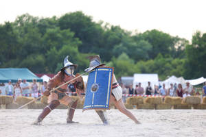 Roman Gladiator Fight - Murmillo VS Hoplomachus
