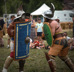 Roman Gladiator Fight - Murmillo VS Hoplomachus