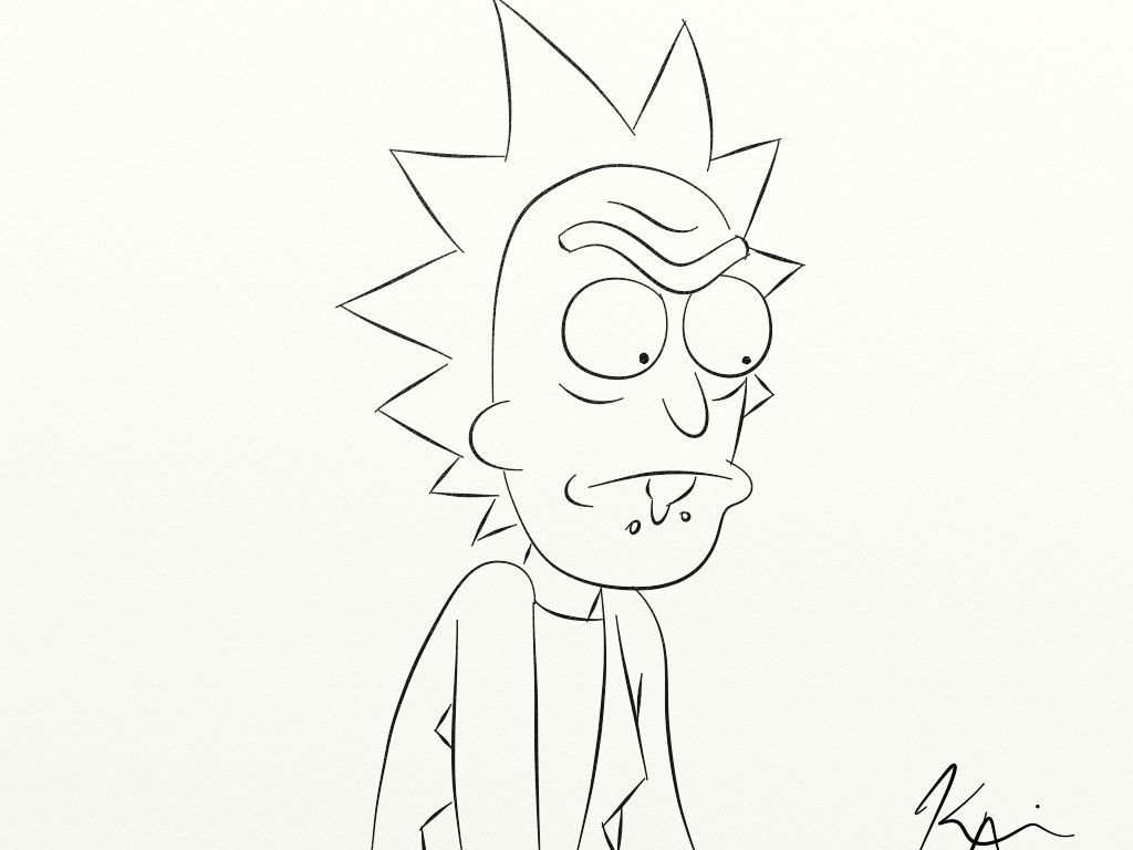 Rick Roberts Drawing Rick From Rick And Morty by LittleMissNephilim on DeviantArt