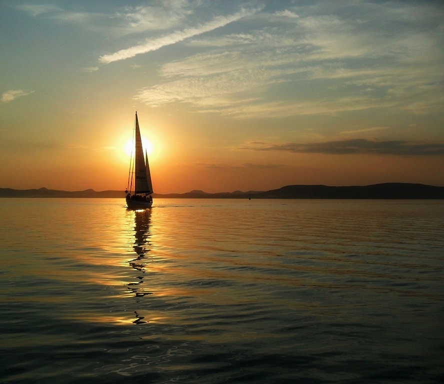 Sailing into the sunset