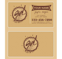 Graphic design business card