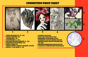 Commission Price Sheet