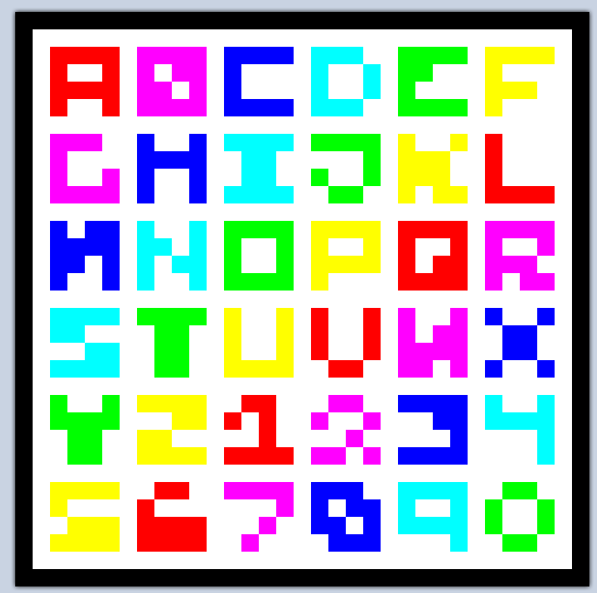 4x4 pixel alphabet plus numbers by whipptron on deviantart