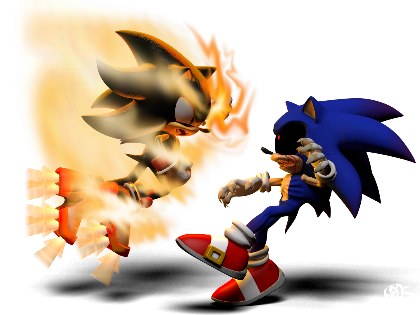 Dark Sonic Vs Sonic.Exe - Animation Rewind