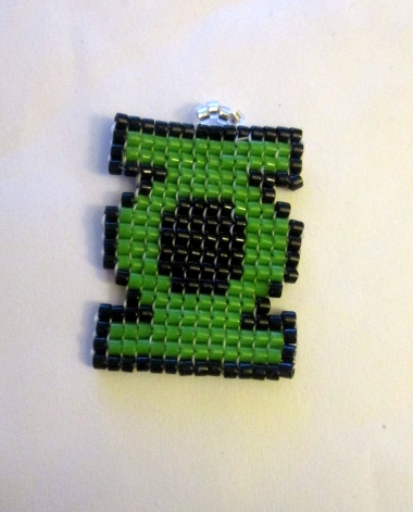 Green Lantern Logo Necklace  8bit