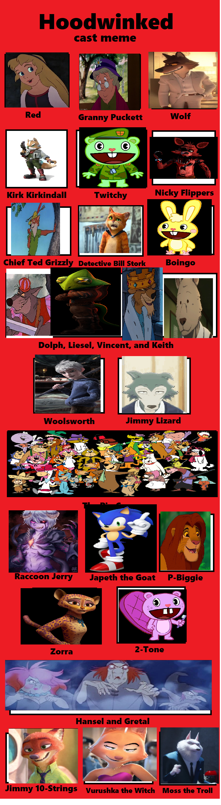 Hoodwinked cast meme by Regina091102 on DeviantArt