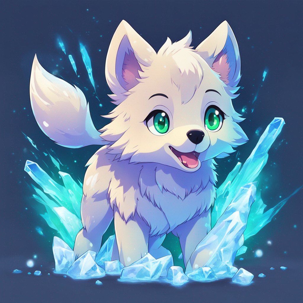 Anime Ice Wolf Ice Wolf Sketch To Final Lots Of Fun Illustrations