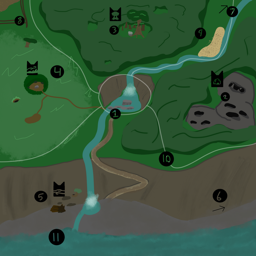 The clans map by RussianMermaid on DeviantArt