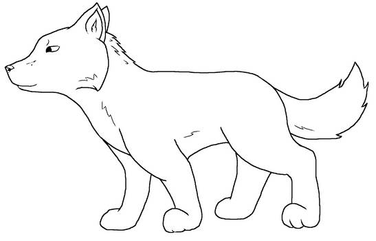 Wolf lineart