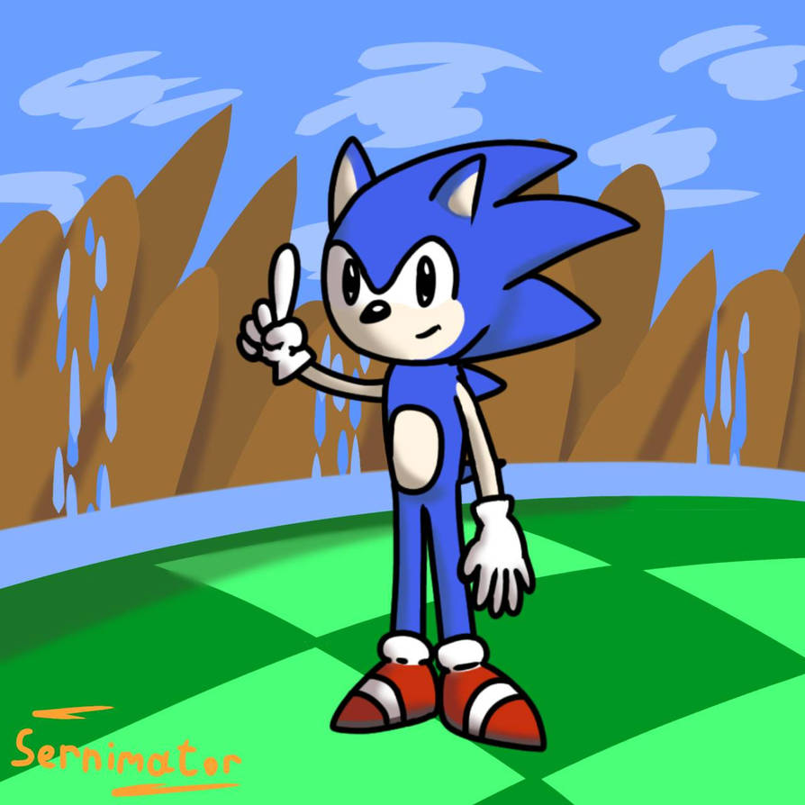 Sonic the hedgehog art again by Sernimator on DeviantArt