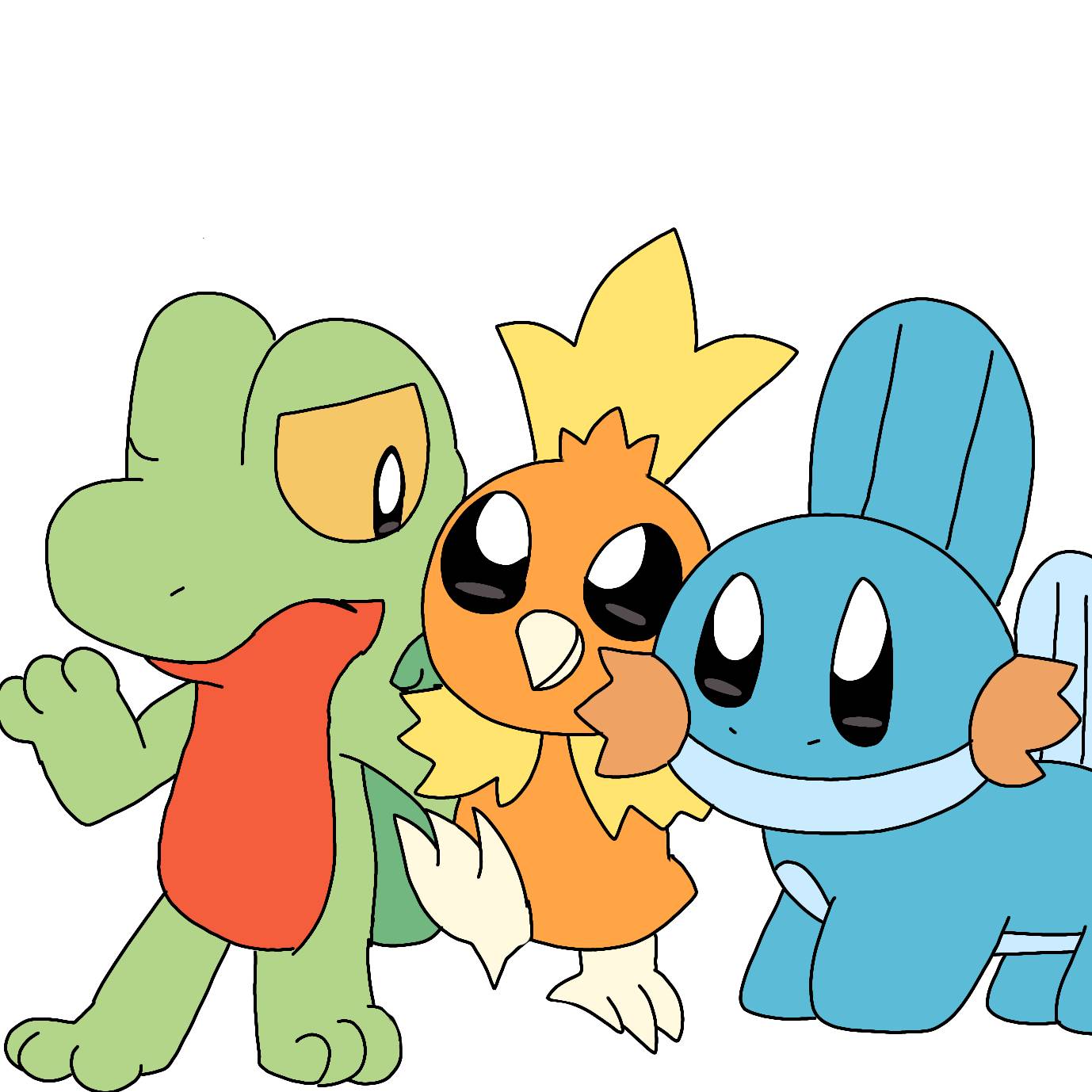 Pokemon! Gen 3 Starters by AnnaDonobird on DeviantArt