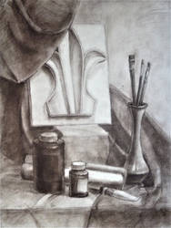 still life sepia