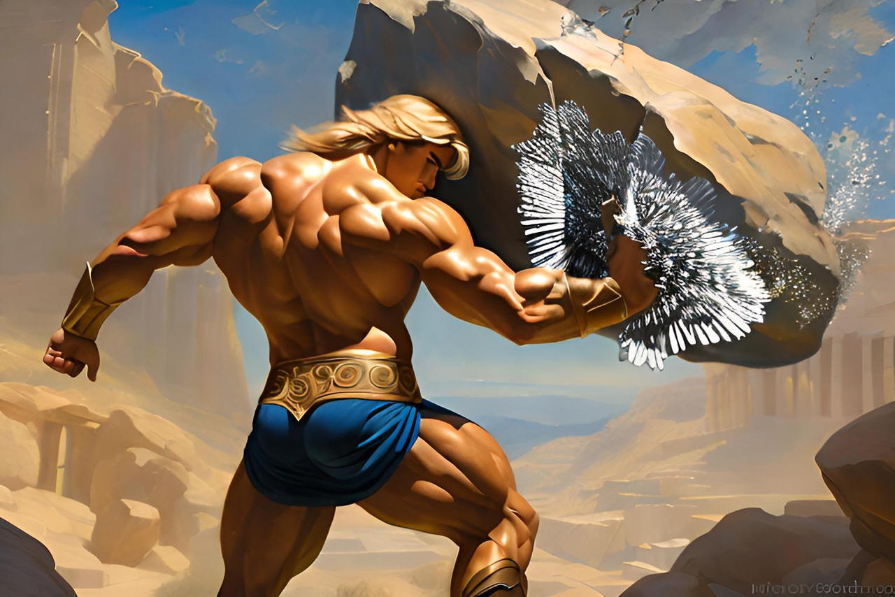 Colossus impacting a rock thrown at him by Hollnessday on DeviantArt