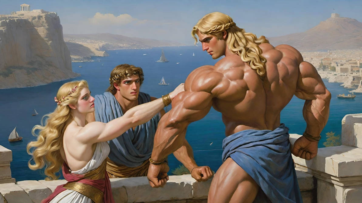 Colossol Body Colossus lets a lady touch his gigantic muscles by Hollnessday on ...