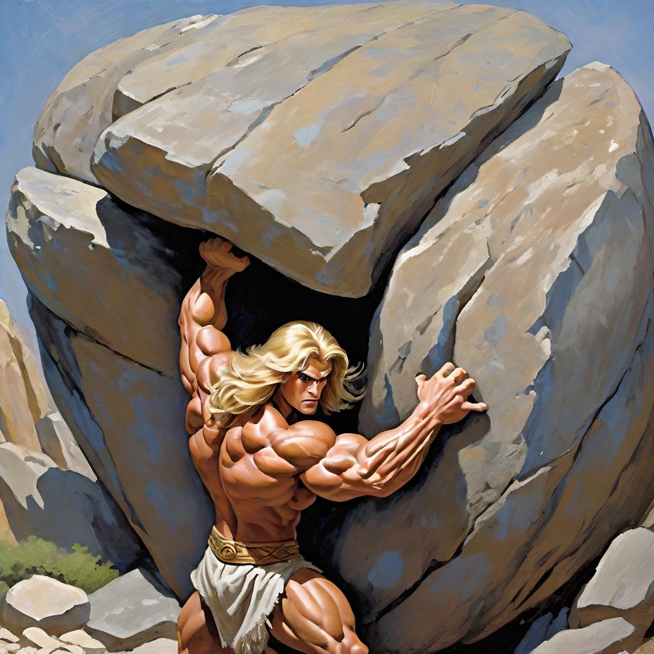 Deviantart Giants Rocks Colossus pushing a giant rock from the inside by Hollnessday on DeviantArt