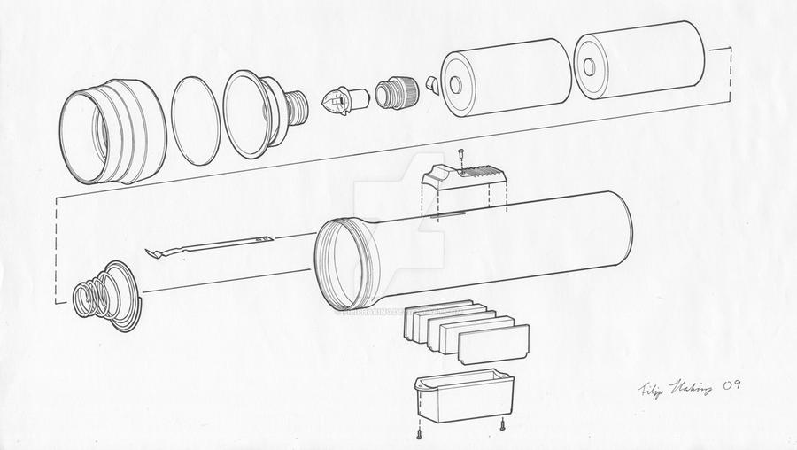 Flashlight exploded view by filiphaking on DeviantArt