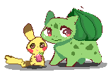 Bulbasaur and pikachu