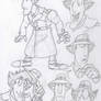 Inspector Gadget character sketches