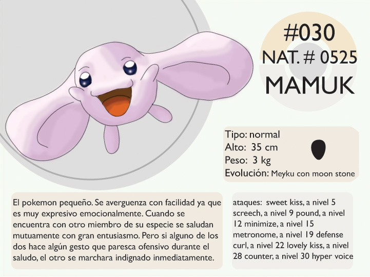 Pokemon Oryu 030 Mamuk