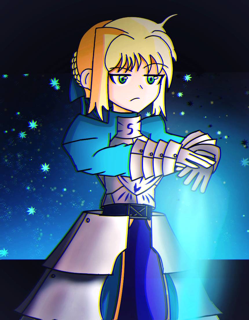 Saber Arturia Pendragon and Gilgamesh - Fate/Zero & Fate Stay