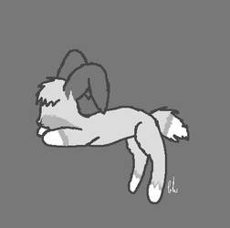 Floating Grey Rabbit