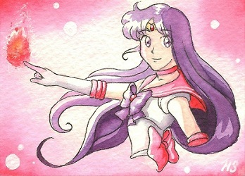 ACEO - Mars Fire Ignite - Sailor Mars