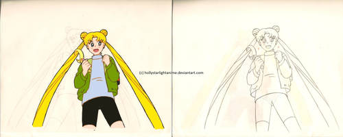 Usagi with Crescent Moon Wand Cel + Douga by hollystarlightanime