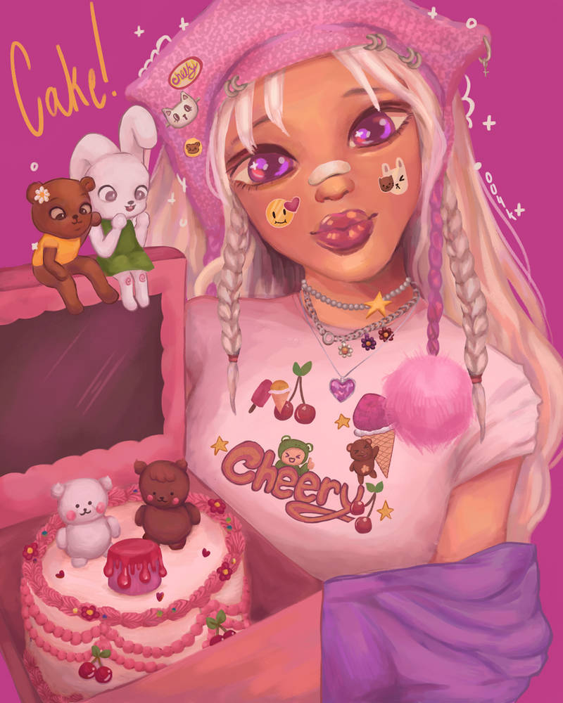 Pink Cake Deviantart Cake! by 004K on DeviantArt