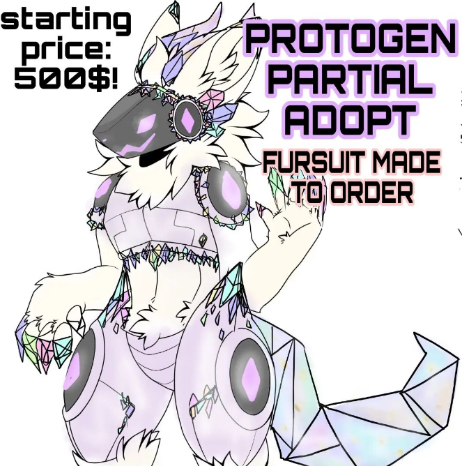 Protogen Adopt: Fae - Set Price (Closed) by CryptidCatCreations on