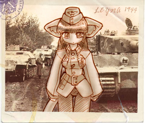 Military Neko Girl Leyna