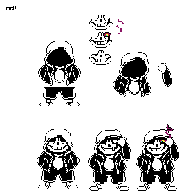 Dusttale - Sans battle sprite (animated) by sotwound on DeviantArt