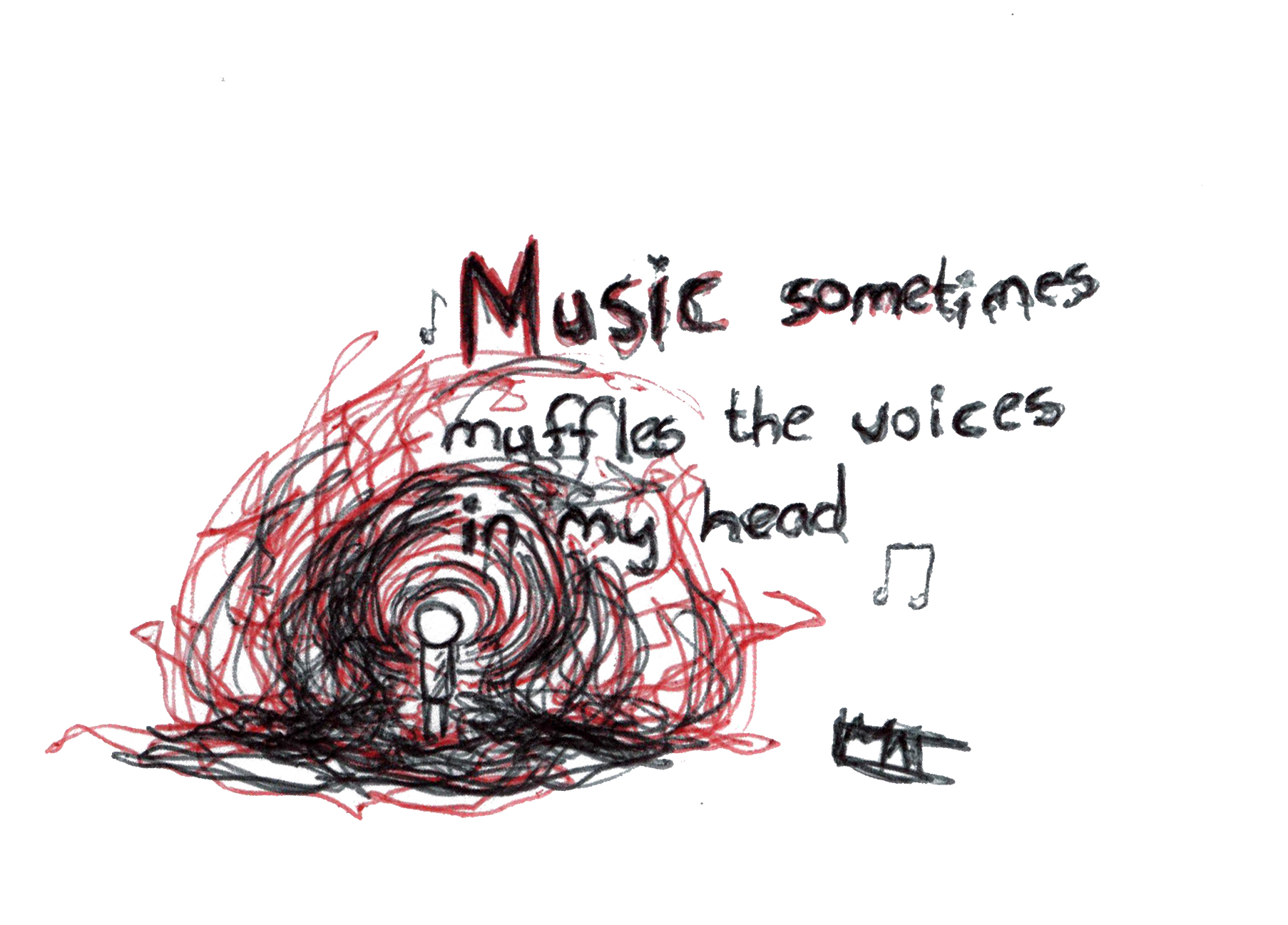 Muffled voices