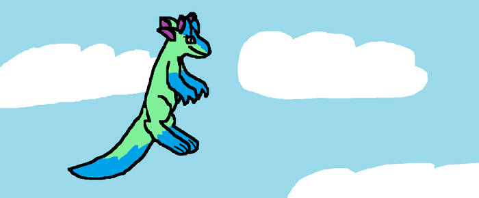 Blue Ears The Wingless Dragon