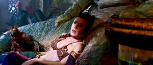 Slave Leia against Jabba's Belly