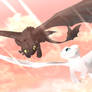 Toothless and Light Fury [FanArt]