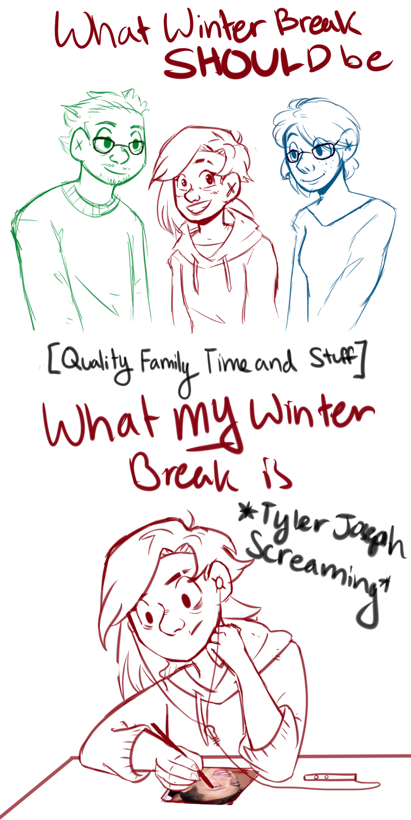 winter break doodles