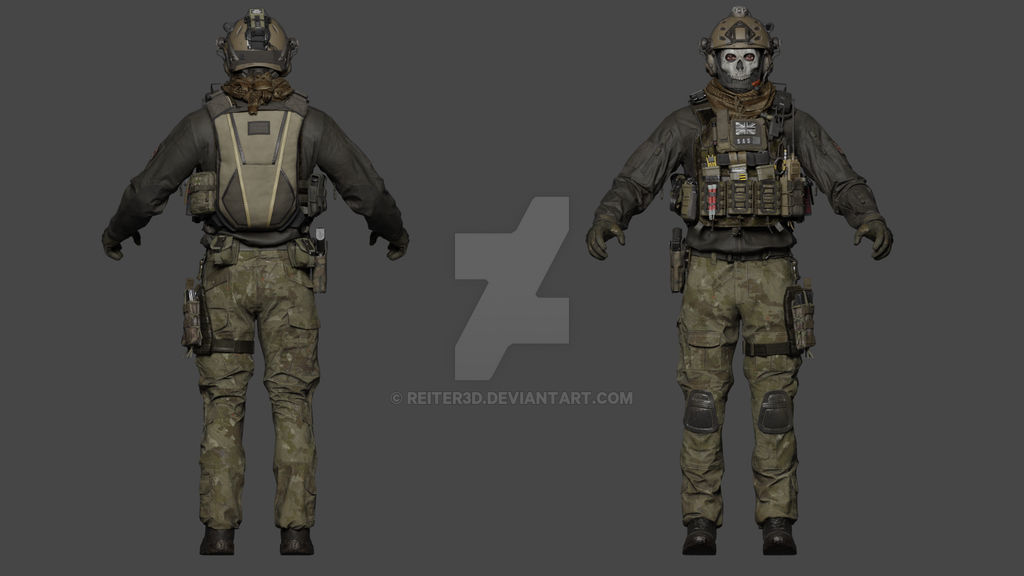 Ghost - COD - 3D Model for Blender by reiter3d on DeviantArt