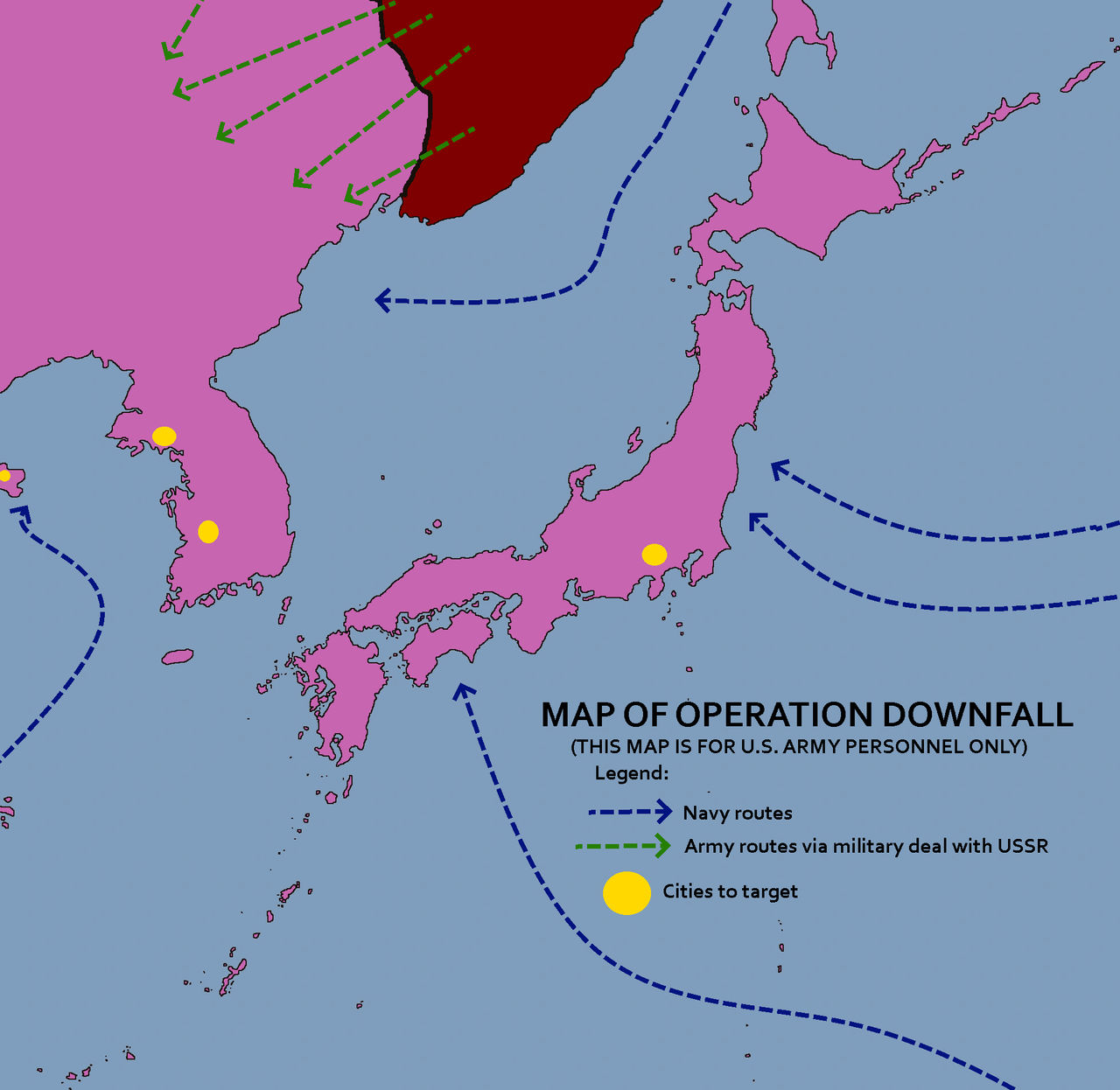 Map of Operation Downfall by ManofNightmares on DeviantArt