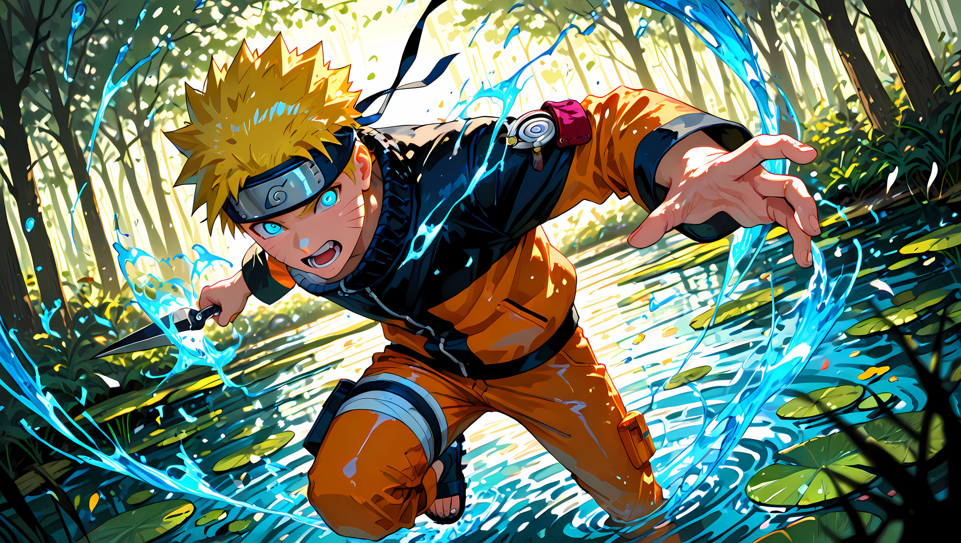 Naruto Lilly Pad Attack by CrashAnimeArt on DeviantArt