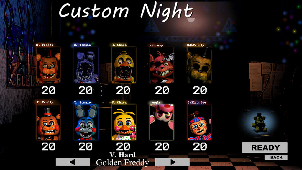 Ultimate custom Night (2) by lovefelp087 on DeviantArt