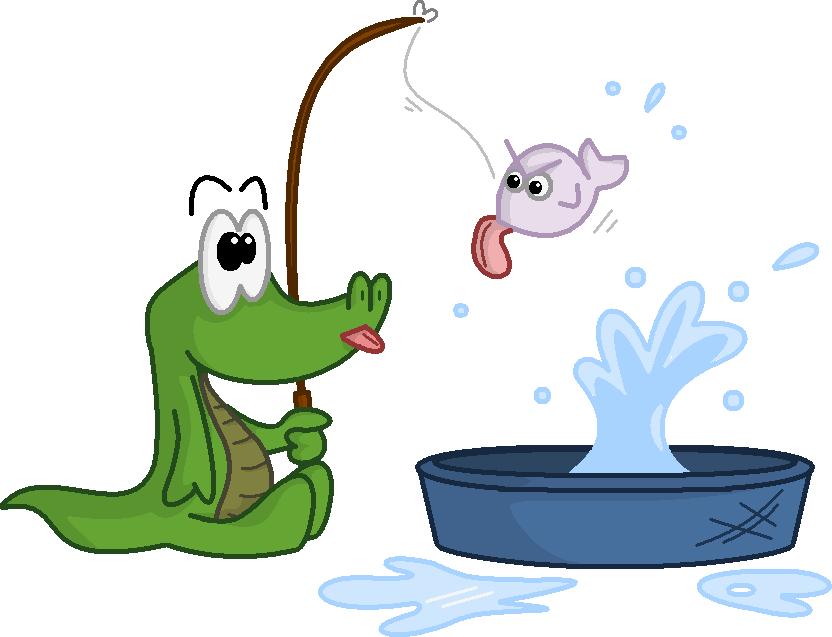 MSPaint Doodles - Fishin Croc