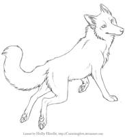 Free Fox lineart