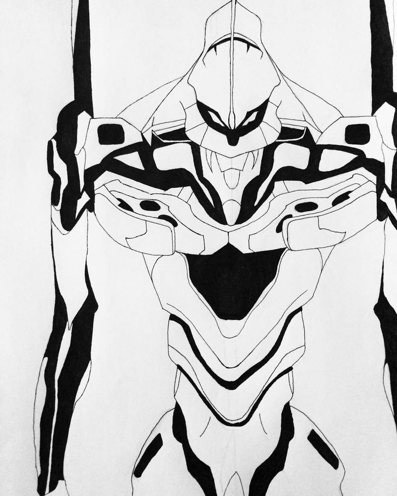 Unit-01 #neongenesis #evangelion #eva01 #anime #manga #panel #drawing