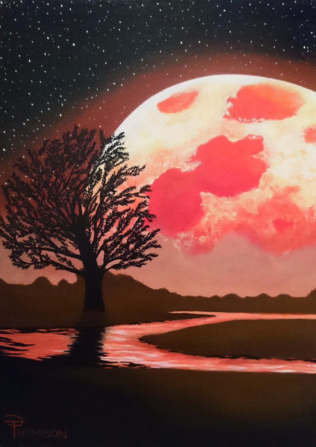 Red Moon Abstract Red Moon by PeterThomson on DeviantArt