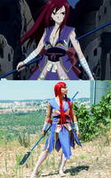 Original Erza vs my cosplay