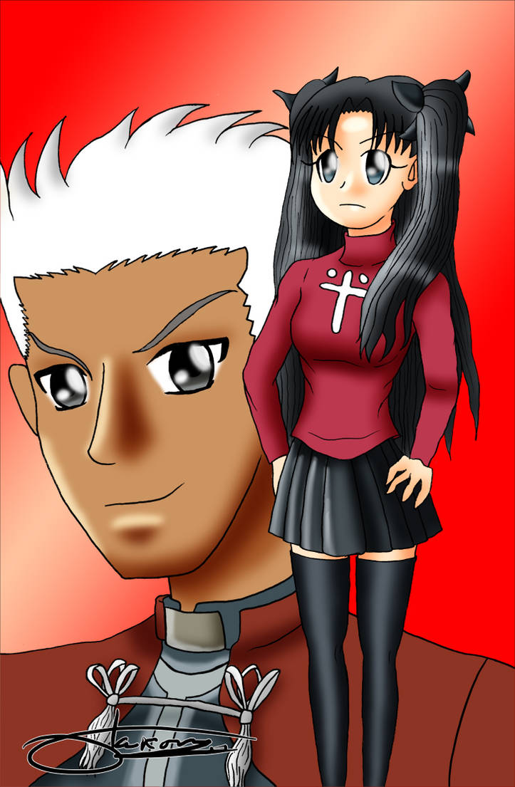 Fate Stay Night:Rin and Archer by Otakon7 on DeviantArt
