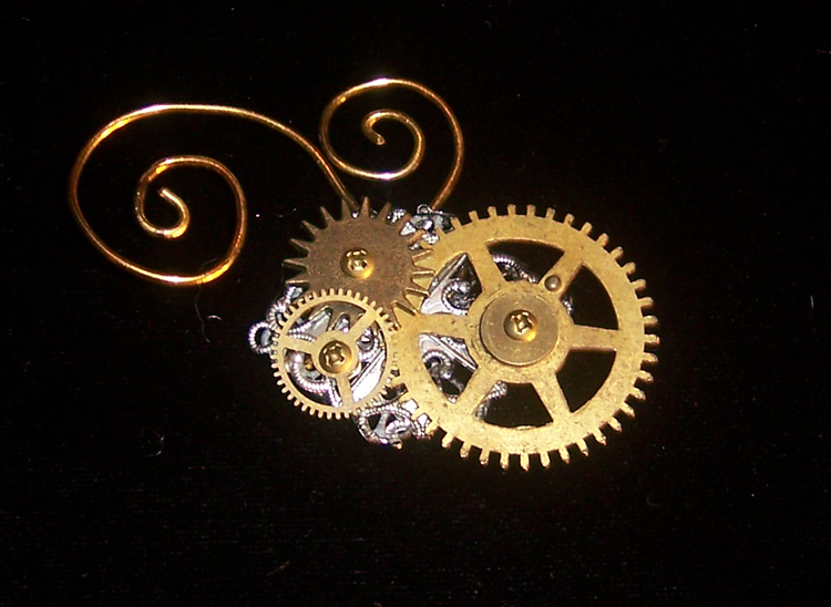 Steampunk whimsy Brooch