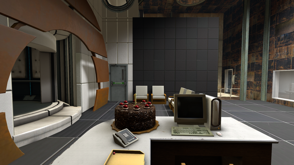 Portal Aperture Science Reception Area by warmcanofcoke on DeviantArt