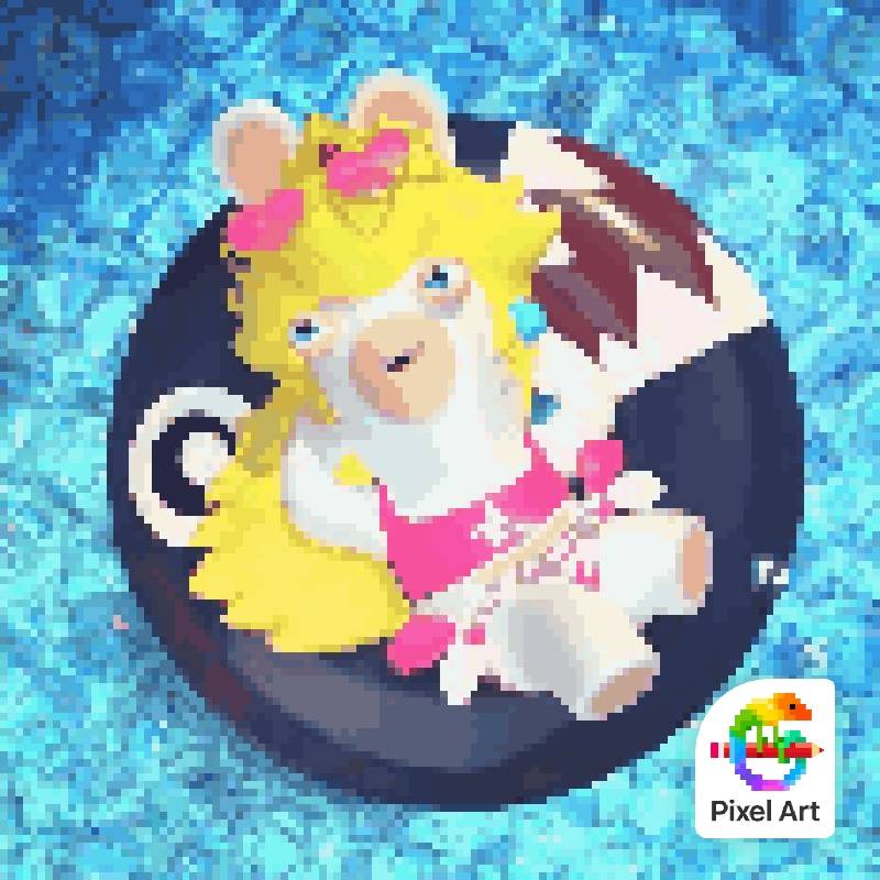 Rabbid Peach Pixel Art 2 by Pr1ncess1sabel on DeviantArt