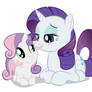 Rarity bandaging up Sweetie